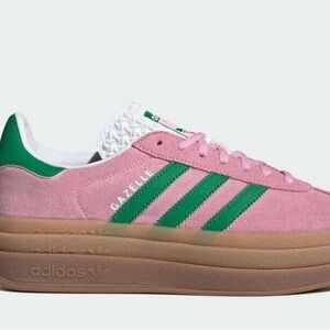 Adidas Gazelle Pink and Green Women's Shoes